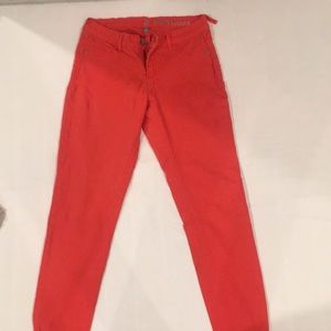 orange ankle leggings